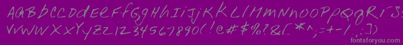 Lehn001 Font – Gray Fonts on Purple Background