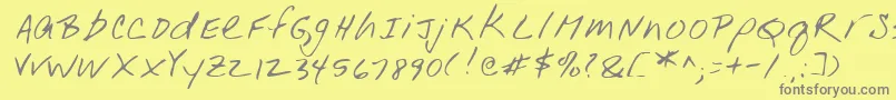 Lehn001 Font – Gray Fonts on Yellow Background