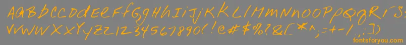 Lehn001 Font – Orange Fonts on Gray Background