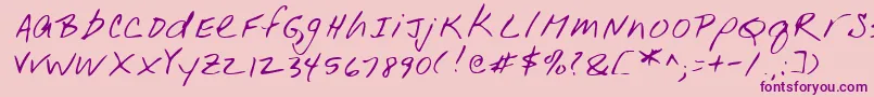 Lehn001 Font – Purple Fonts on Pink Background
