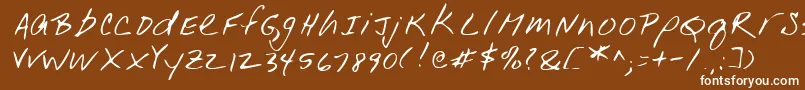 Lehn001 Font – White Fonts on Brown Background