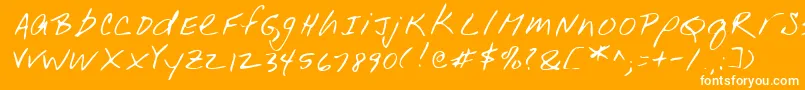 Lehn001 Font – White Fonts on Orange Background