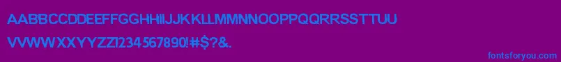 NhlWild Font – Blue Fonts on Purple Background