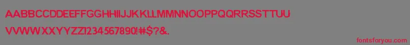 NhlWild Font – Red Fonts on Gray Background