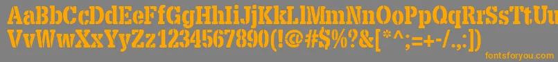 En savoir plus sur la police X.TemplateFontStencil Police X.TemplateFontStencil – polices orange sur fond gris