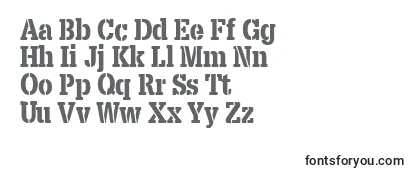 X.TemplateFontStencil-fontti