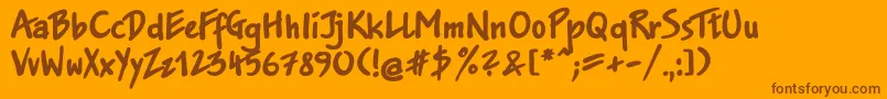 Jakobxc Font – Brown Fonts on Orange Background