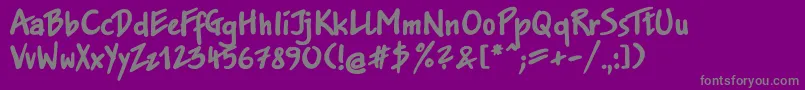 Jakobxc Font – Gray Fonts on Purple Background