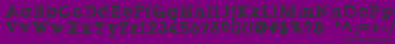 Sqserifthree Font – Black Fonts on Purple Background