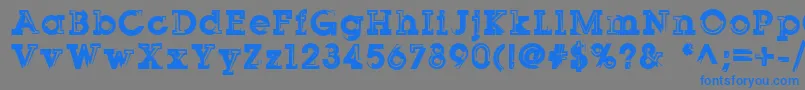 Sqserifthree Font – Blue Fonts on Gray Background