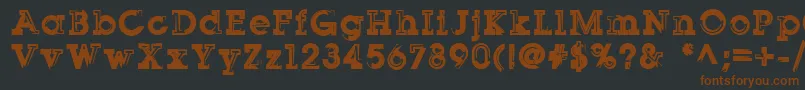 Sqserifthree Font – Brown Fonts on Black Background