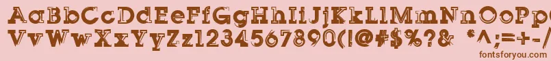 Sqserifthree Font – Brown Fonts on Pink Background