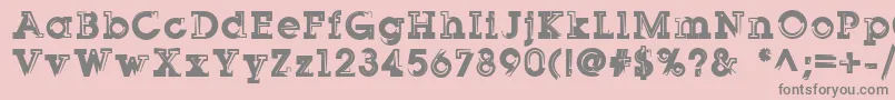Sqserifthree Font – Gray Fonts on Pink Background