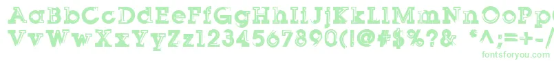 Sqserifthree Font – Green Fonts on White Background