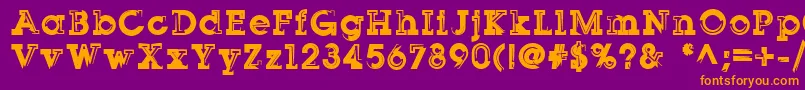 Sqserifthree Font – Orange Fonts on Purple Background