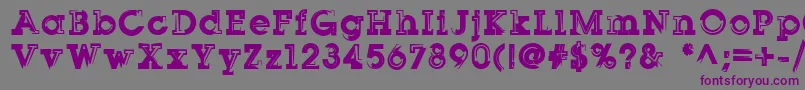 Sqserifthree Font – Purple Fonts on Gray Background