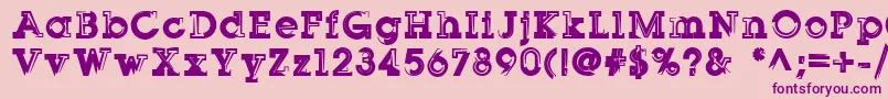 Sqserifthree Font – Purple Fonts on Pink Background
