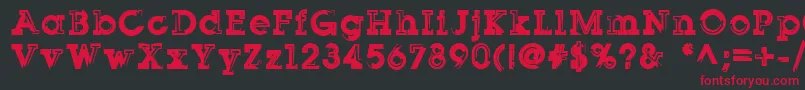 Sqserifthree Font – Red Fonts on Black Background