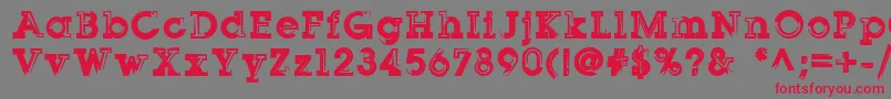 Sqserifthree Font – Red Fonts on Gray Background