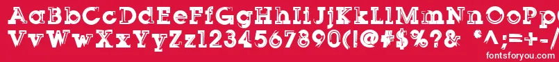 Sqserifthree Font – White Fonts on Red Background