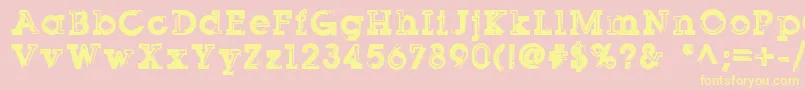 Sqserifthree Font – Yellow Fonts on Pink Background