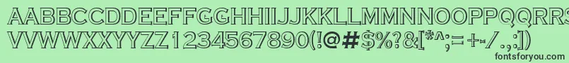 フォントACoppergothtitulsh – 緑の背景に黒い文字