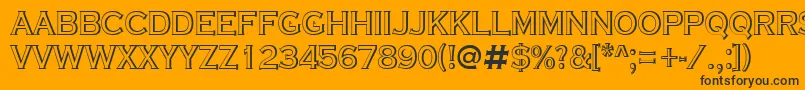 ACoppergothtitulsh Font – Black Fonts on Orange Background