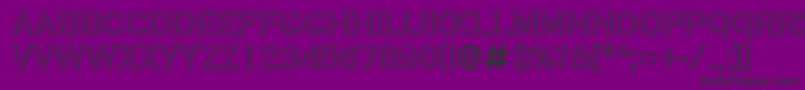 Шрифт ACoppergothtitulsh – чёрные шрифты на фиолетовом фоне