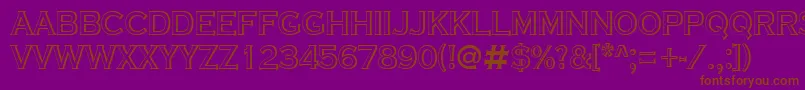 ACoppergothtitulsh Font – Brown Fonts on Purple Background