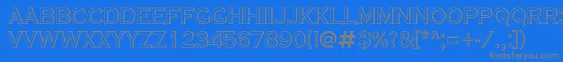 ACoppergothtitulsh Font – Gray Fonts on Blue Background