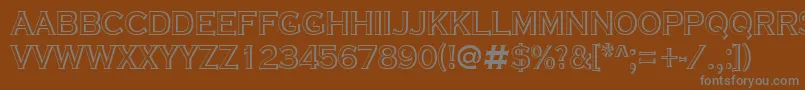 ACoppergothtitulsh Font – Gray Fonts on Brown Background