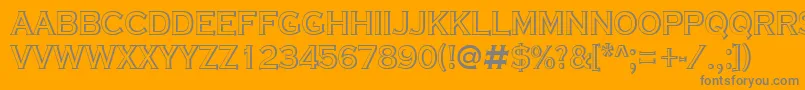 ACoppergothtitulsh Font – Gray Fonts on Orange Background