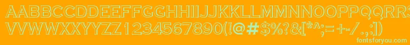 ACoppergothtitulsh Font – Green Fonts on Orange Background