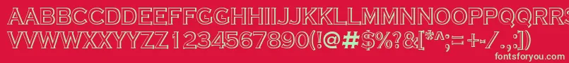 ACoppergothtitulsh Font – Green Fonts on Red Background