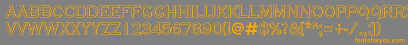 ACoppergothtitulsh Font – Orange Fonts on Gray Background