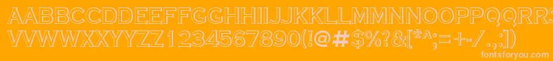 ACoppergothtitulsh Font – Pink Fonts on Orange Background