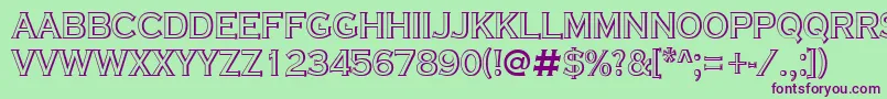 ACoppergothtitulsh Font – Purple Fonts on Green Background