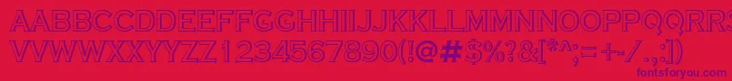 ACoppergothtitulsh Font – Purple Fonts on Red Background