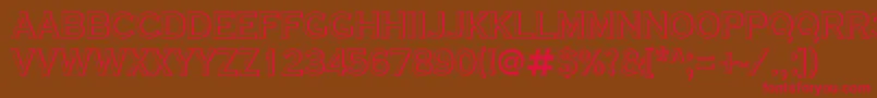 ACoppergothtitulsh Font – Red Fonts on Brown Background