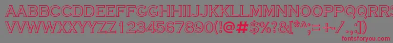 ACoppergothtitulsh Font – Red Fonts on Gray Background