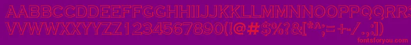 ACoppergothtitulsh Font – Red Fonts on Purple Background