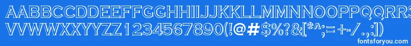 ACoppergothtitulsh Font – White Fonts on Blue Background