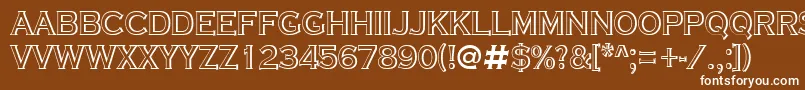 ACoppergothtitulsh Font – White Fonts on Brown Background