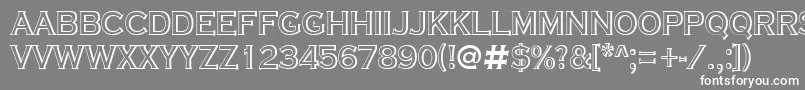 フォントACoppergothtitulsh – 灰色の背景に白い文字