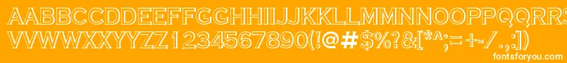 ACoppergothtitulsh Font – White Fonts on Orange Background