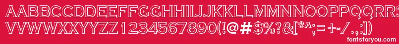 ACoppergothtitulsh Font – White Fonts on Red Background