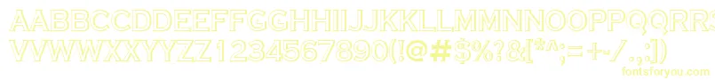 ACoppergothtitulsh Font – Yellow Fonts on White Background