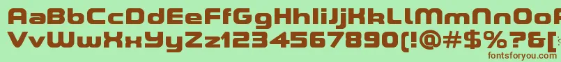 ASpaceHeavyDemo Font – Brown Fonts on Green Background