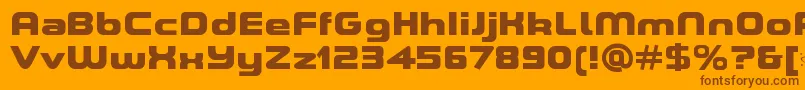 Шрифт ASpaceHeavyDemo – коричневые шрифты на оранжевом фоне