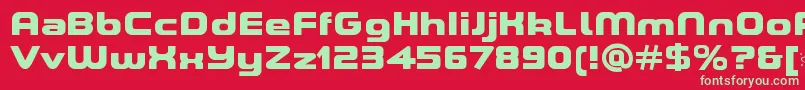 ASpaceHeavyDemo Font – Green Fonts on Red Background